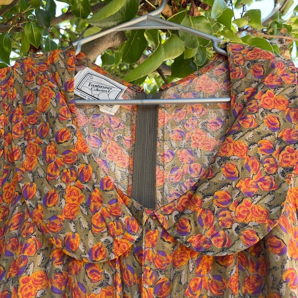 80s Vintage Fantaseas Collection Floral Jumpsuit - Picture 6 of 11